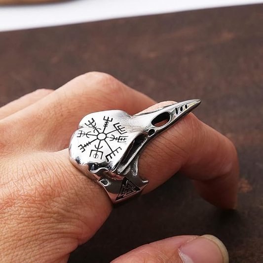 「Odin’s Gaze • Raven Skull Ring」— Let Norse Valor Claw Onto Your Finger