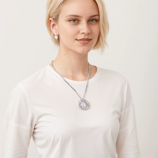 Cross Micro - Set Copper Zircon Necklace