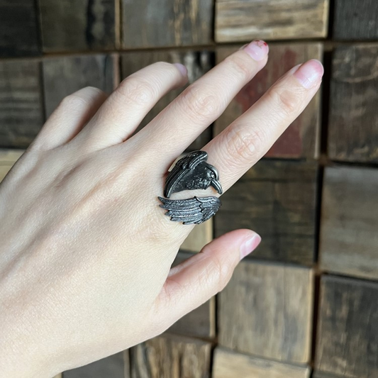 RAVEN - INSPIRED OPEN - RING: MADE OF THE NIGHT