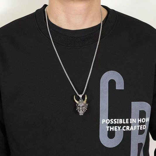 Bonjour Stainless Steel Necklace: Cold Metal Soul Aesthetics