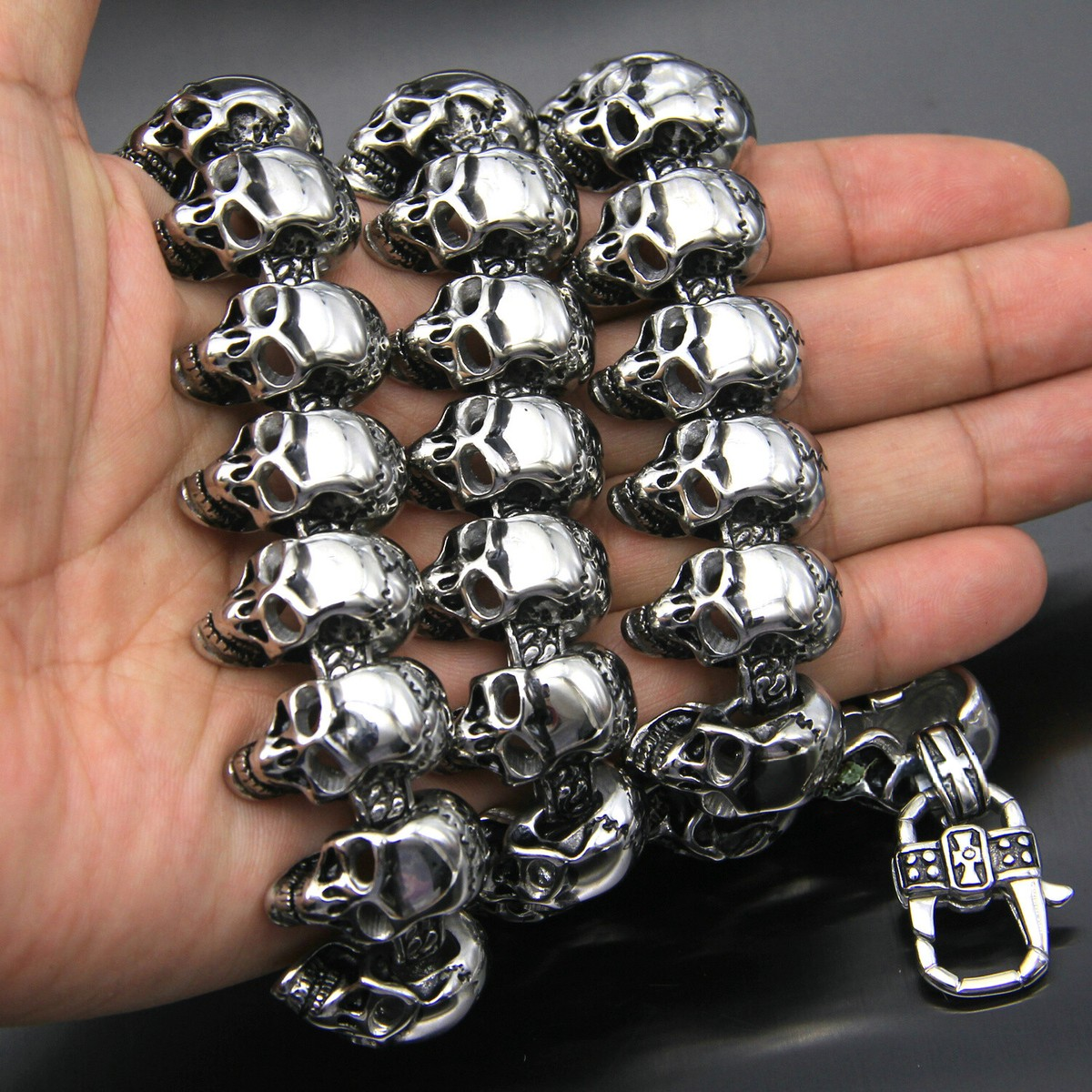Skull - Head Bold Titanium Steel Bracelet