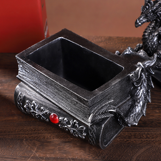 Resin Craft Black Dragon Jewelry Box Ornament: Ideal for Storage, Decoration and Gifting
