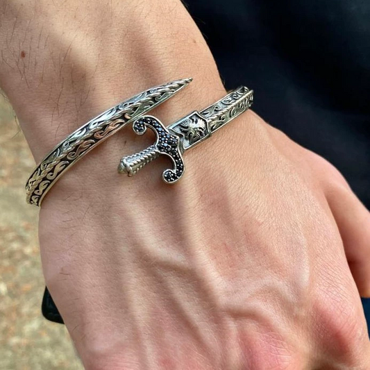 Vintage and Unique Sword - shaped Cuff Bracele