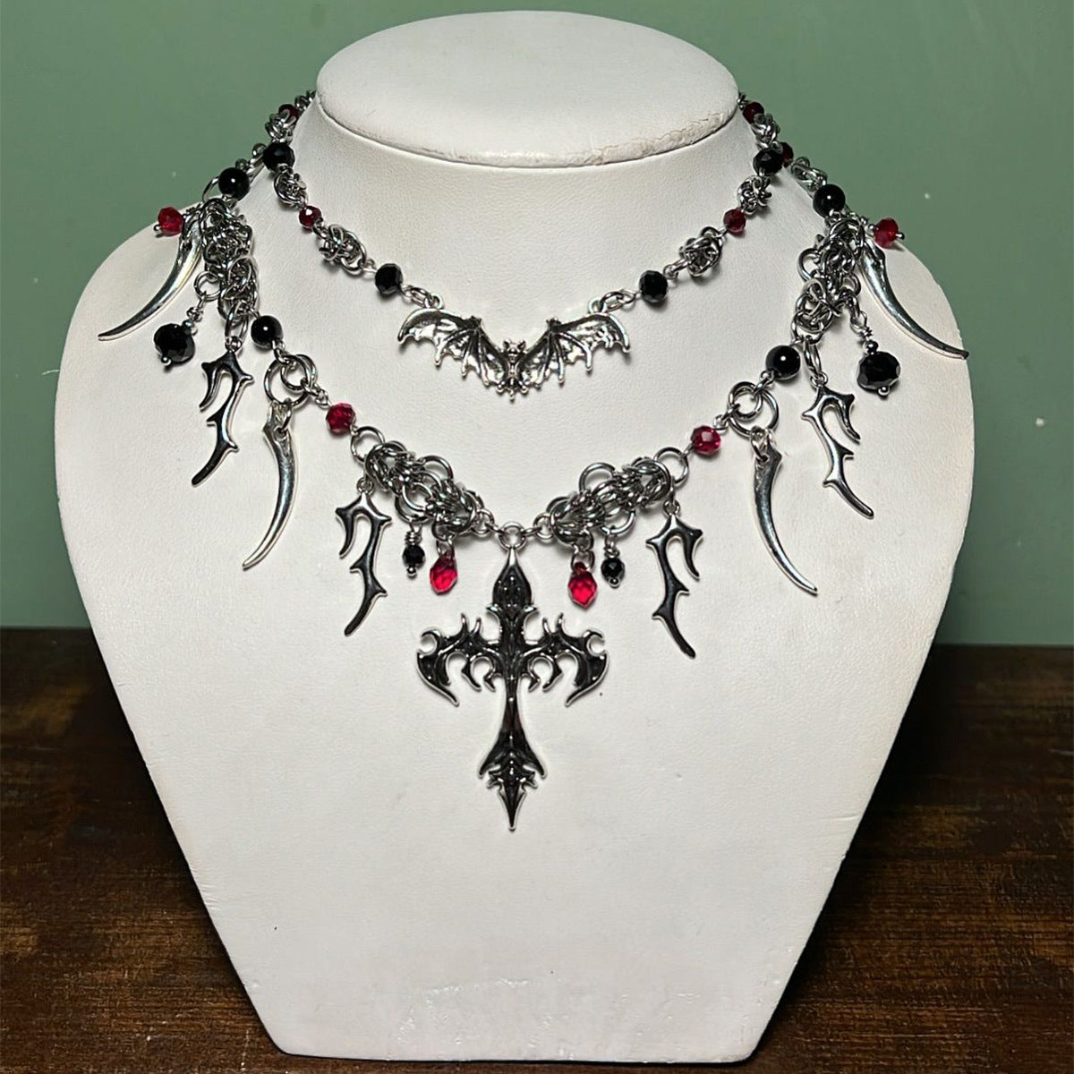 Halloween cross necklace