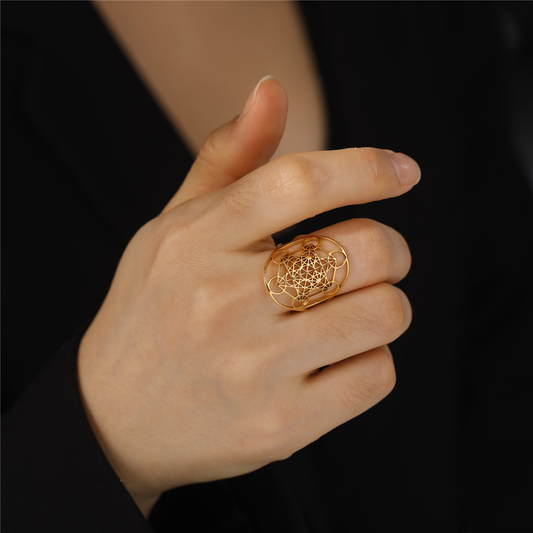 Metatron's Cube Sacred Geometry Ring