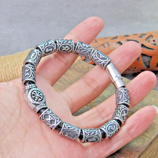 Nordic Viking Rune Bead Accessory Bracelet