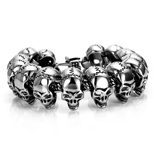 Skull - Head Bold Titanium Steel Bracelet