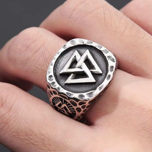 The Valknut Ring: Viking Valor Forged in Steel