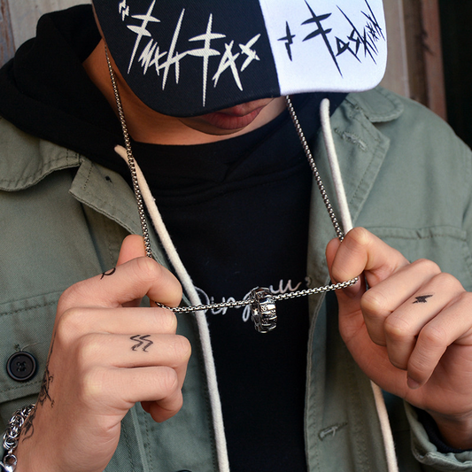 Vintage - Inspired Tire - Shaped Stainless Steel Pendant