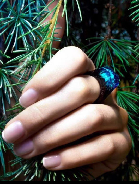 Natural Wooden Resin Handmade Ring
