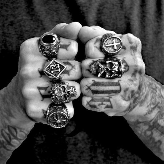 Lucky 13 Gold Skull Ring