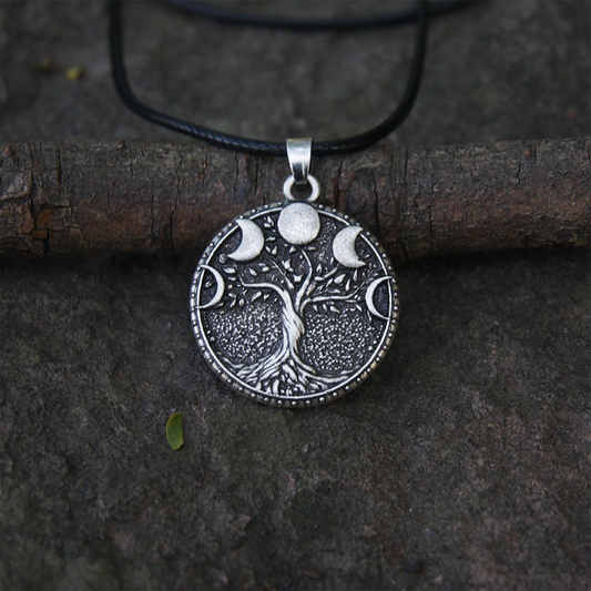 Moon Phase Tree of Life Necklace Embrace the sacred connection between the Earth and