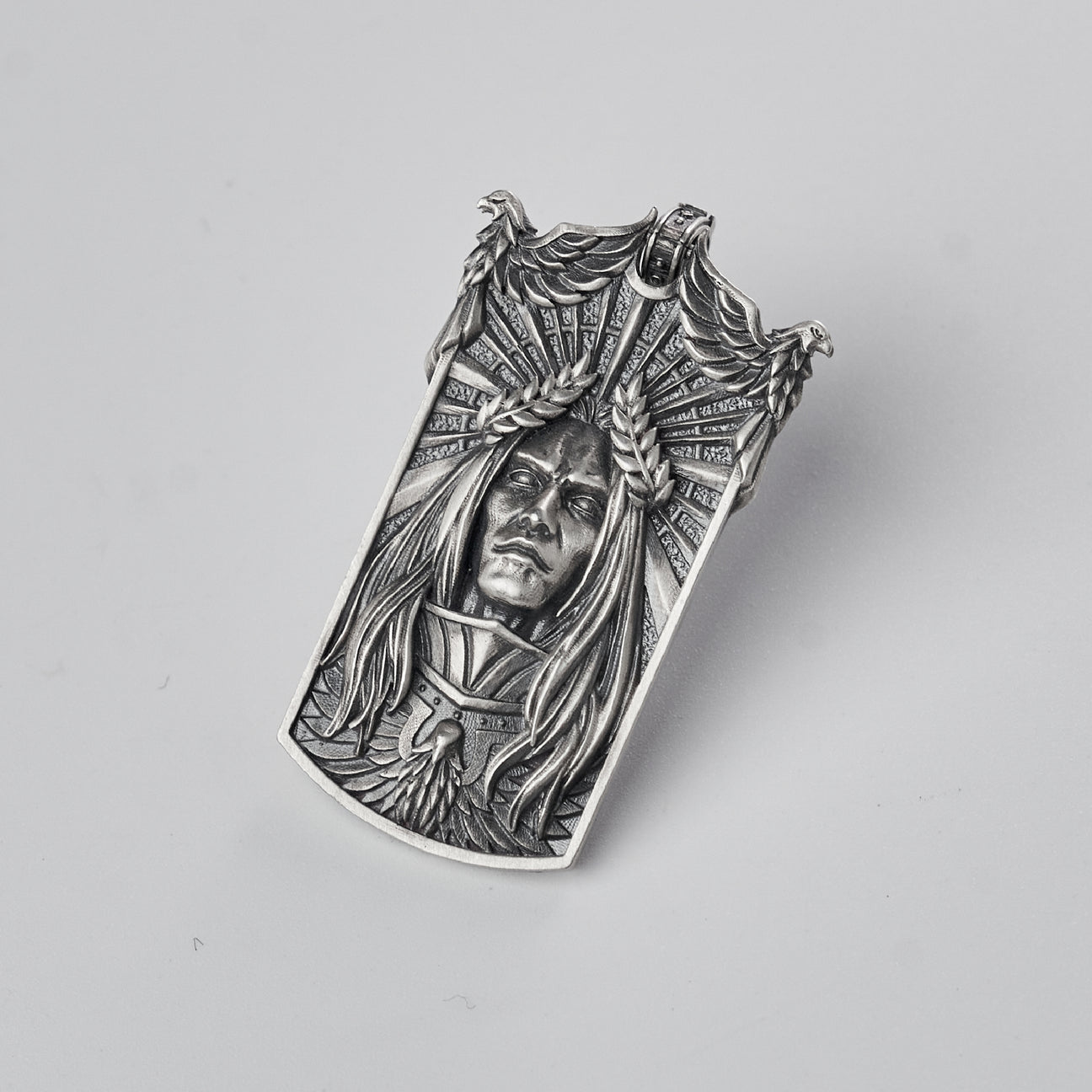 Starforged Warhammer 40K - Inspired Emperor's Sigil Pure Silver Pendant - Trendy Accessory