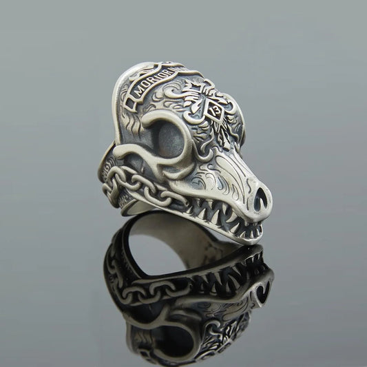 Stainless Steel Skull Knight Ring