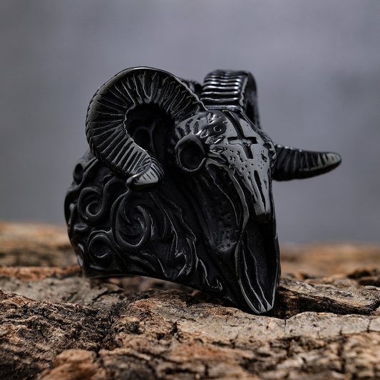 Ram Skull Ring: Tame the Wild, Forge Rebellion in Steel