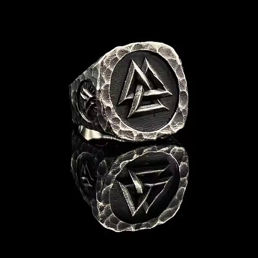 The Valknut Ring: Viking Valor Forged in Steel