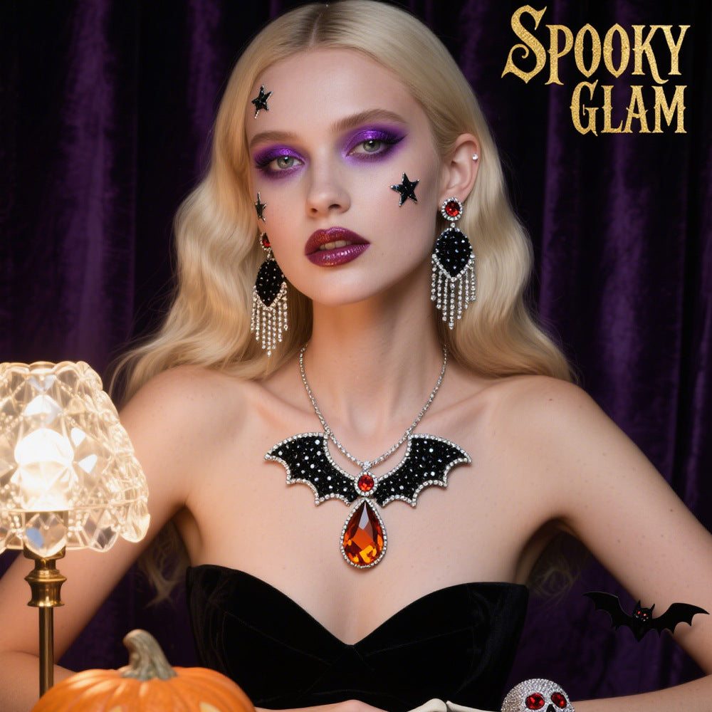 Vampire Teardrop Ruby Pendant Necklace