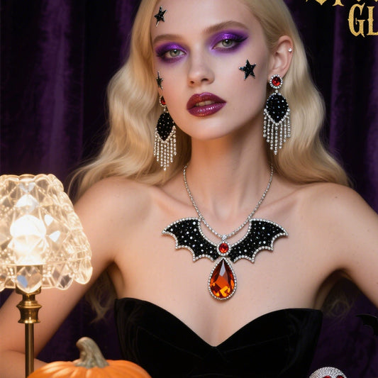 Vampire Teardrop Ruby Pendant Necklace