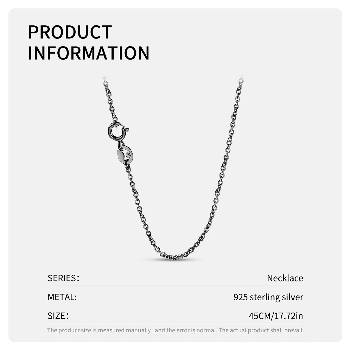 S925 sterling silver electroplated black bat pendant necklace