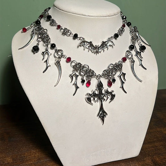 Halloween cross necklace