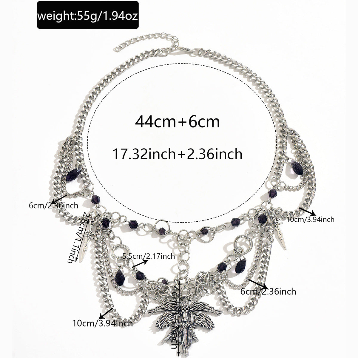 Halloween Angel Pendant Necklace
