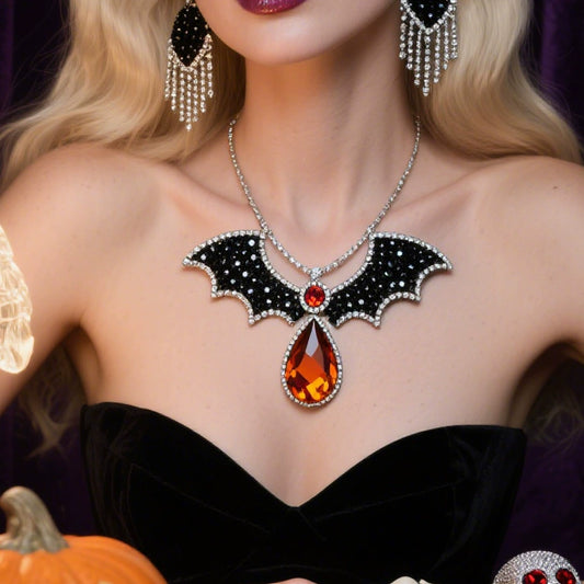 Vampire Teardrop Ruby Pendant Necklace