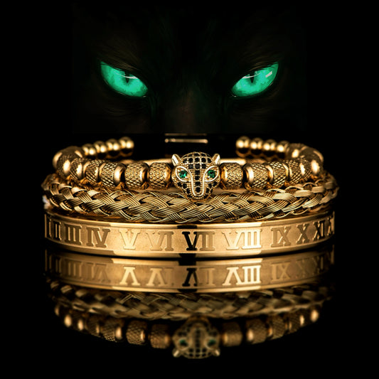 Jaguar Stainless Steel Bracelet Set