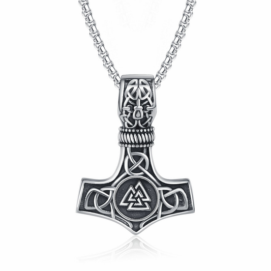 Nordic Viking Thor Pirate Ship Anchor Stainless Steel Pendant Necklace
